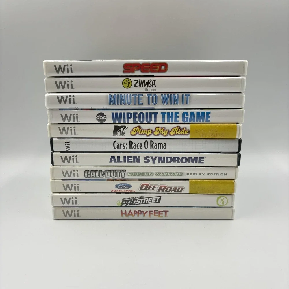 Nintendo Wii Game Lot 11‎ Speed Zumba Wipeout Cars COD Alien Syndrome Racing